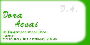 dora acsai business card